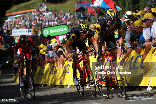 Sylvain Chavanel of France riding for Direct Energie rides during stage five of the 2017 Le Tour de France, a 160.5km stage from Vittel to La plance...