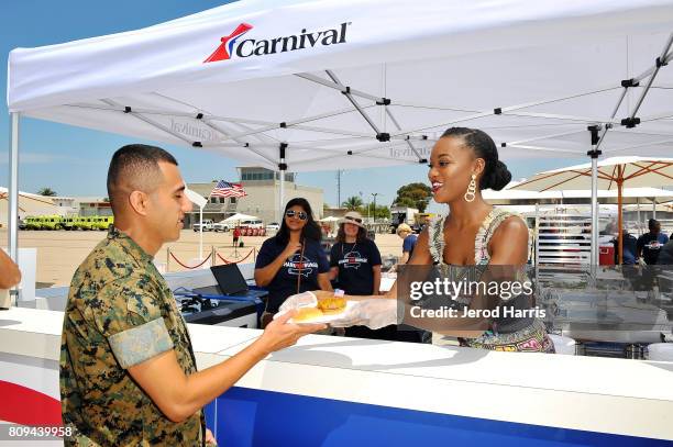 Carnival Vista Godmother and former Miss USA Deshauna Barber attends Carnival Cruise Line's First Ever Socially Powered BBQ with partner Operation...