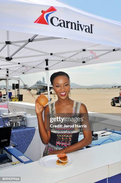 Carnival Vista Godmother and former Miss USA Deshauna Barber attends Carnival Cruise Line's First Ever Socially Powered BBQ with partner Operation...