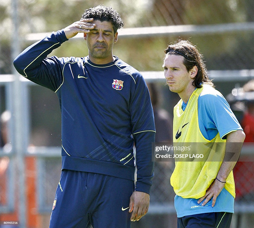 FC Barcelona's Dutch coach Frank Rijkaar