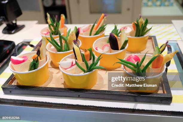 Snacks on display during a screening of Despicable Me 3 hosted by Gwyneth Paltrow and goop at Southampton Movie Theatre on July 5, 2017 in...