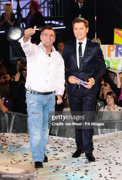 My Big Fat Gypsy Wedding star Paddy Doherty with the show's host Brian Dowling as he leaves the house after being named winner in this year's...