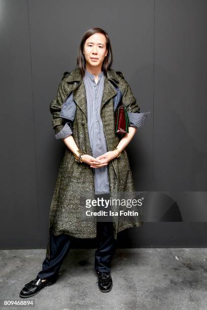 Fashion designer William Fan attends the mbcollective Fashion Story - Chapter Two Global Launch at Soho House on July 5, 2017 in Berlin, Germany.