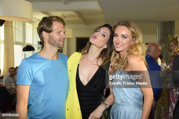Kai Rose, Daniela Dany Michalski and Marina Rudolph attend the Klambt Fashion Cocktail in Berlin at Soho House on July 5, 2017 in Berlin, Germany.