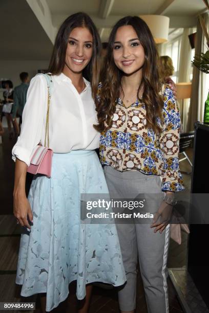 Rona Oezkan and Nadine Menz attend the Klambt Fashion Cocktail in Berlin at Soho House on July 5, 2017 in Berlin, Germany.