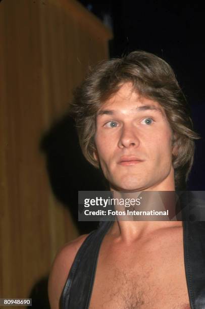 American actor Patrick Swayze at the premiere party for the movie 'Skatetown USA' at Flippers roller rink, Los Angeles, California, October 1979.