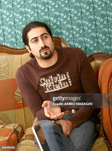 Omar bin Laden, son of Osama bin Ladan, sits in his apartment in Al-Rahad city near Cairo on Jan 29, 2008. Omar bin Laden is to appeal after his...