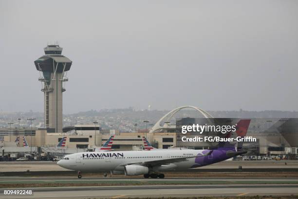 Hawaiian Airlines A330 at Los Angeles International Airport on June 28, 2017 in Los Angeles, California.