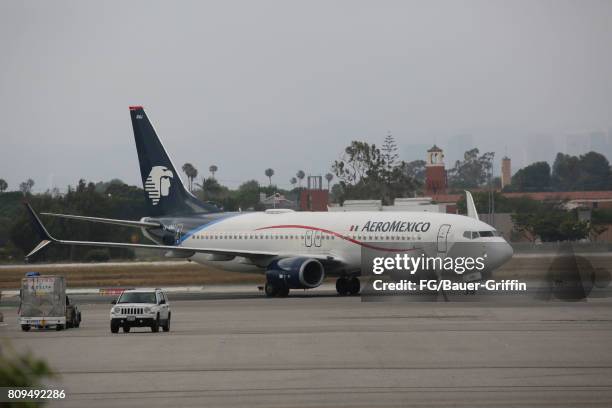 Aeromexico Boeing 737 at Los Angeles International Airport on June 28, 2017 in Los Angeles, California.