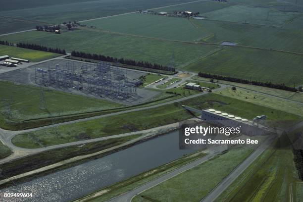 The federal government's Central Valley Project pumping station near Tracy, Calif., in the south Delta. Scientists say climate change will bring more...