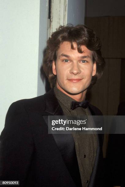 American actor Patrick Swayze poses at the 1st Annual Stuntman Awards at the studio of KABC television, Los Angeles, California, February 2, 1985.