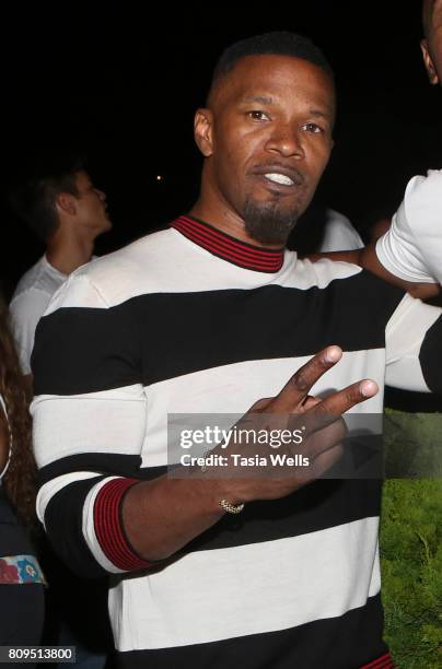 Actor Jamie Foxx at the 4th annual 'Red, White and Bootsy' July 4th Bash, presented by The h.wood Group, powered by Pacsun, with specialty sips by...