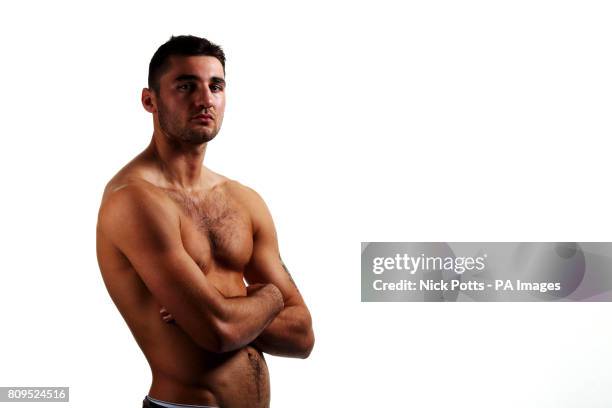 Boxer Nathan Cleverly poses for a feature photograph after the launch of Box Nation during a Press Conference at the O2 Arena, London.