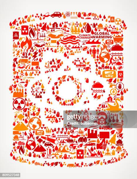 atomic barrel global warming climate change vector pattern - volcano icon vector stock illustrations