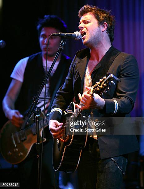 Musician Steve Blaik of Small Mercies performs at the Tribeca ASCAP Music Lounge held at the Canal Room during the 2008 Tribeca Film Festival on May...