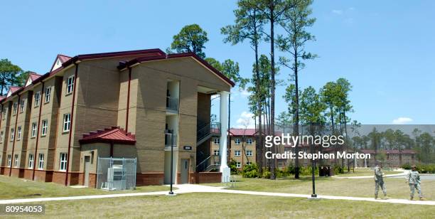 New barracks called One Plus One and used by U.S. Army 3rd Infantry Division since 2006 are shown during a tour May 1, 2008 in Fort Stewart, Georgia....