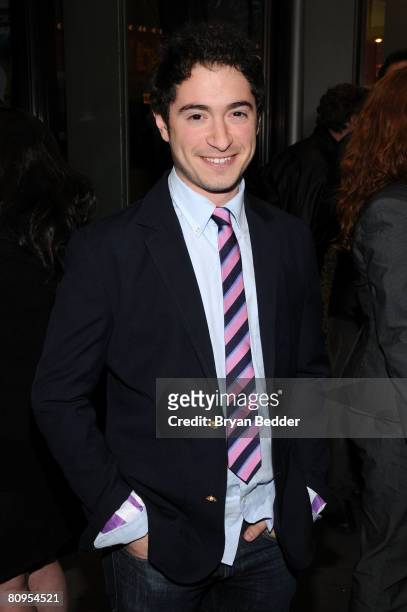 Actor Jason Fuchs arrives at the opening night of " Les Liaisons Dangereuses" at the Roundabout Theatre Company's American Airlines Theatre on May 1,...