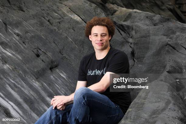 Marcus Hutchins, digital security researcher for Kryptos Logic, poses for a photograph on Tunnels Beaches in Ilfracombe, U.K., on Tuesday, July 4,...