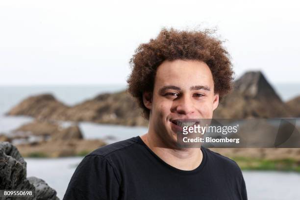 Marcus Hutchins, digital security researcher for Kryptos Logic, poses for a photograph on Tunnels Beaches in Ilfracombe, U.K., on Tuesday, July 4,...