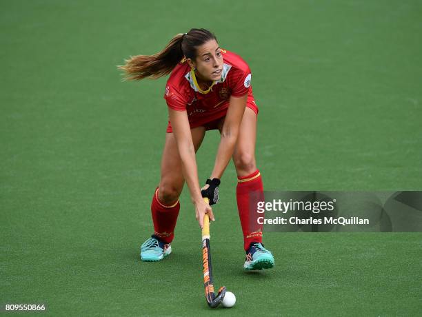 Maria Lopez of Spain during the Fintro Hockey World League Semi-Final tournament on June 29, 2017 in Brussels, Belgium.