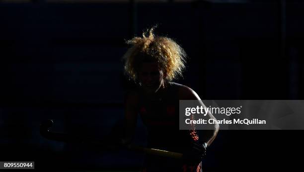 Maria Verschoor of the Netherlands during the Fintro Hockey World League Semi-Final tournament on July 2, 2017 in Brussels, Belgium.