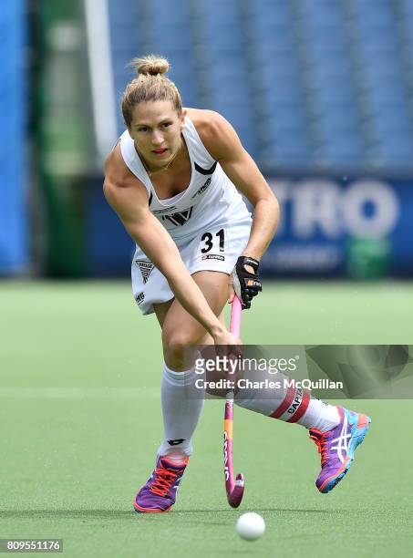 Stacey Michelsen of New Zealand during the Fintro Hockey World League Semi-Final tournament on June 27, 2017 in Brussels, Belgium.