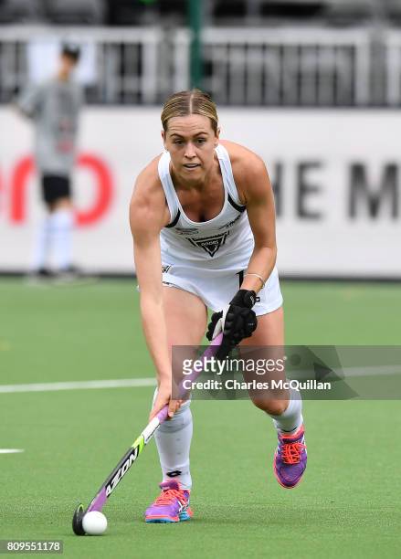 Samantha Charlton of New Zealand during the Fintro Hockey World League Semi-Final tournament on June 27, 2017 in Brussels, Belgium.