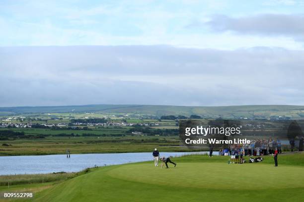 General View of the 11th green during day one of the Dubai Duty Free Irish Open at Portstewart Golf Club on July 6, 2017 in Londonderry, Northern...