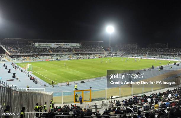 General view during UEFA Euro 2012 Qualifying match at the Stadio Adriatico, Pescara, Italy.