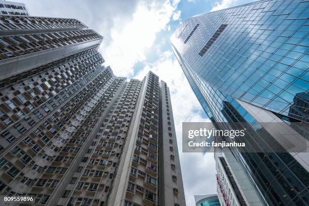 skyscrapers from a low angle view - building low angle stock pictures, royalty-free photos & images