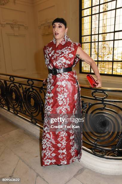 Rossy de Palma attends the Jean Paul Gaultier Haute Couture Fall/Winter 2017-2018 show as part of Haute Couture Paris Fashion Week on July 5, 2017 in...