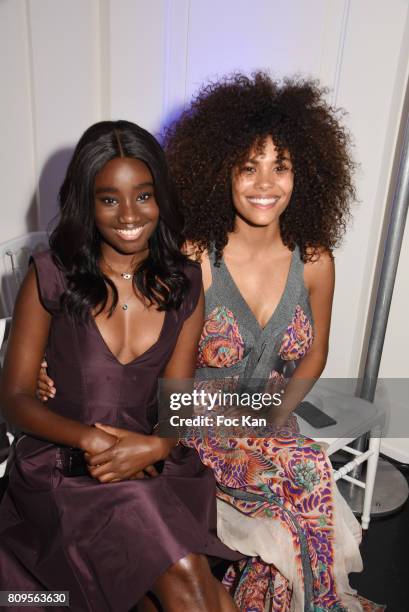 Karidja Toure and Tina Kunakey attend the Jean Paul Gaultier Haute Couture Fall/Winter 2017-2018 show as part of Haute Couture Paris Fashion Week on...