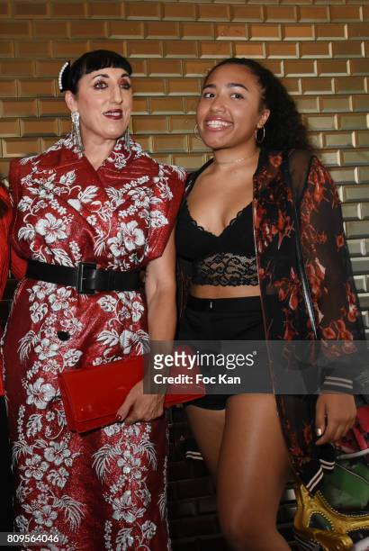 Rossy de Palma and her daughter Luna Mary attend the Jean Paul Gaultier Haute Couture Fall/Winter 2017-2018 show as part of Haute Couture Paris...