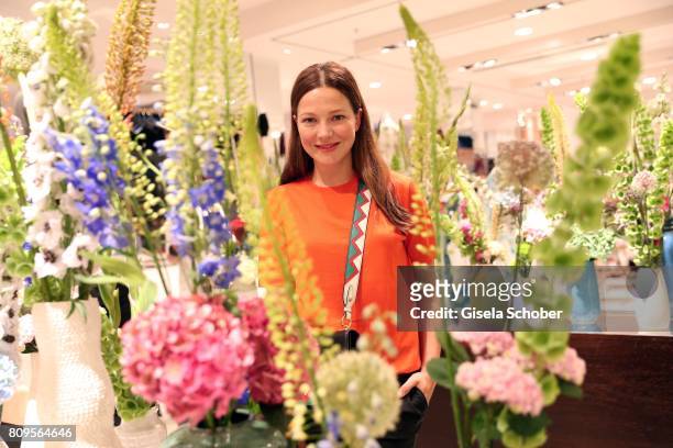 Hannah Herzsprung during the mytheresa summer cocktail and collection launch to celebrate 30 years of business with Prada on July 5, 2017 in Munich,...
