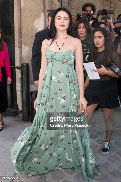 Kristina Bazan attends the Valentino Haute Couture Fall/Winter 2017-2018 show as part of Paris Fashion Week on July 5, 2017 in Paris, France.