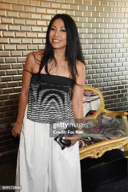 Anggun attends the Jean Paul Gaultier Haute Couture Fall/Winter 2017-2018 show as part of Haute Couture Paris Fashion Week on July 5, 2017 in Paris,...