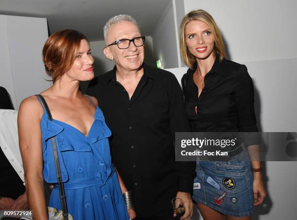 Fauve Hautot, Jean Paul Gaultier and Sylvie Tellier attend the Jean Paul Gaultier Haute Couture Fall/Winter 2017-2018 show as part of Haute Couture...