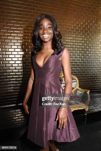 Karidja Toure attends the Jean Paul Gaultier Haute Couture Fall/Winter 2017-2018 show as part of Haute Couture Paris Fashion Week on July 5, 2017 in...