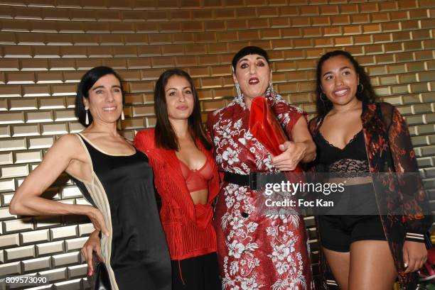 Blanca Li, Hiba Abouk, Rossy de Palma and Luna Mary attend the Jean Paul Gaultier Haute Couture Fall/Winter 2017-2018 show as part of Haute Couture...