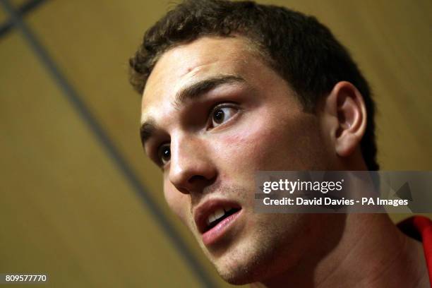 Wales' George North during the press conference at the Grand Hotel, Auckland, New Zealand.