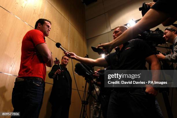 Wales' Jamie Roberts during the press conference at the Grand Hotel, Auckland, New Zealand.