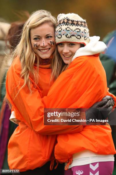 Contestants take part in the Miss World Highland Games at Crieff Hydro Hotel to mark the 60th birthday of Miss World.