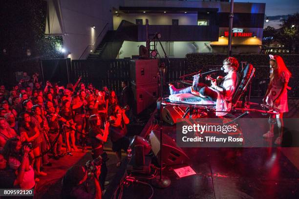 Barns Courtney performs with a broken foot at The Grove Summer Concert Series Presented by Citi at The Grove on July 5, 2017 in Los Angeles,...