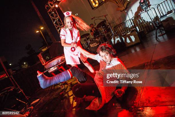 Barns Courtney performs with a broken foot at The Grove Summer Concert Series Presented by Citi at The Grove on July 5, 2017 in Los Angeles,...