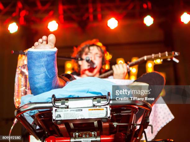 Barns Courtney performs with a broken foot at The Grove Summer Concert Series Presented by Citi at The Grove on July 5, 2017 in Los Angeles,...