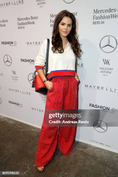 Ruby O. Fee attends the 'Designer for Tomorrow' show during the Mercedes-Benz Fashion Week Berlin Spring/Summer 2018 at Kaufhaus Jandorf on July 6,...