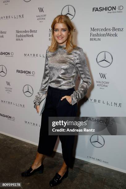 Marie Nasemann attends the 'Designer for Tomorrow' show during the Mercedes-Benz Fashion Week Berlin Spring/Summer 2018 at Kaufhaus Jandorf on July...