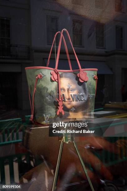 Louis Vuitton Neverfull w Pouch 'Masters' Da Vinci Mona Lisa Jeff
