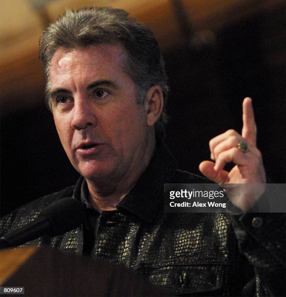 Television host John Walsh, co-founder of the National Center for Missing & Exploited Children, speaks during a workshop February 21, 2001 in...