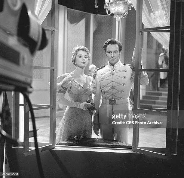 Swedish actress Inger Stevens and Canadian actor Christopher Plummer in a scene from 'The DuPont Show of the Month' television movie of Anthony...
